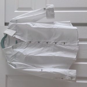 NWT White blouse with jeweled buttons, Madison shirt from NY&Co, MP